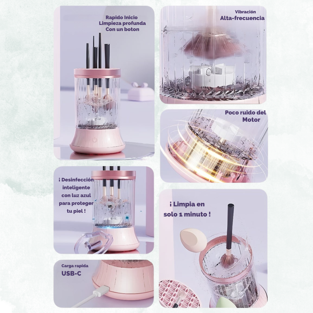 ¡Limpiador de Brochas Eléctrico! Tu skin care empieza con brochas limpias. ✨ 💄