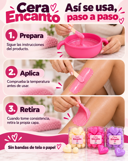 Kit de Depilación Profesional en Casa — Olla Calentadora + Cera española encanto🌸