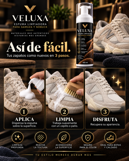 VELUXA – Renueva y Cuida tu Gamuza Como Nueva