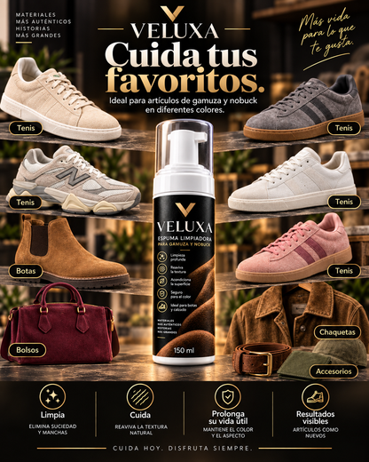 VELUXA – Renueva y Cuida tu Gamuza Como Nueva