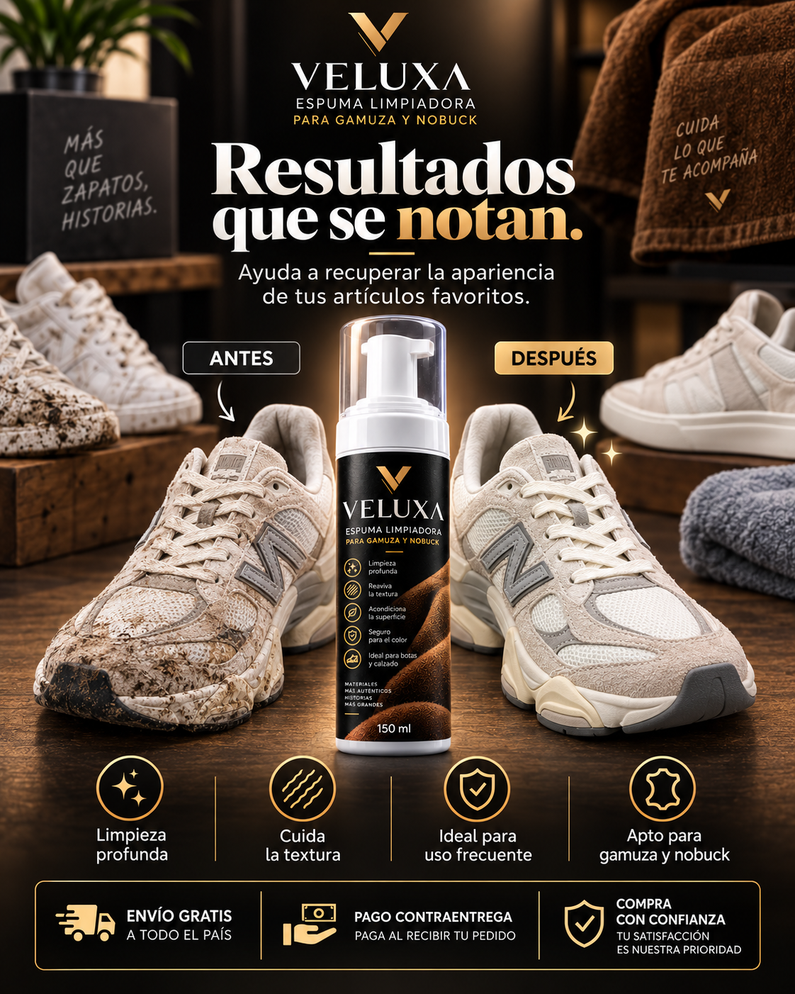 VELUXA – Renueva y Cuida tu Gamuza Como Nueva