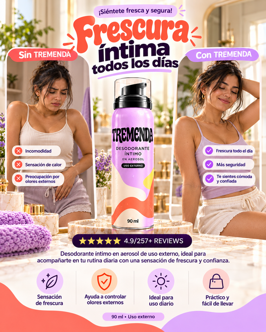 Tremenda Desodorante intimo en Aerosol